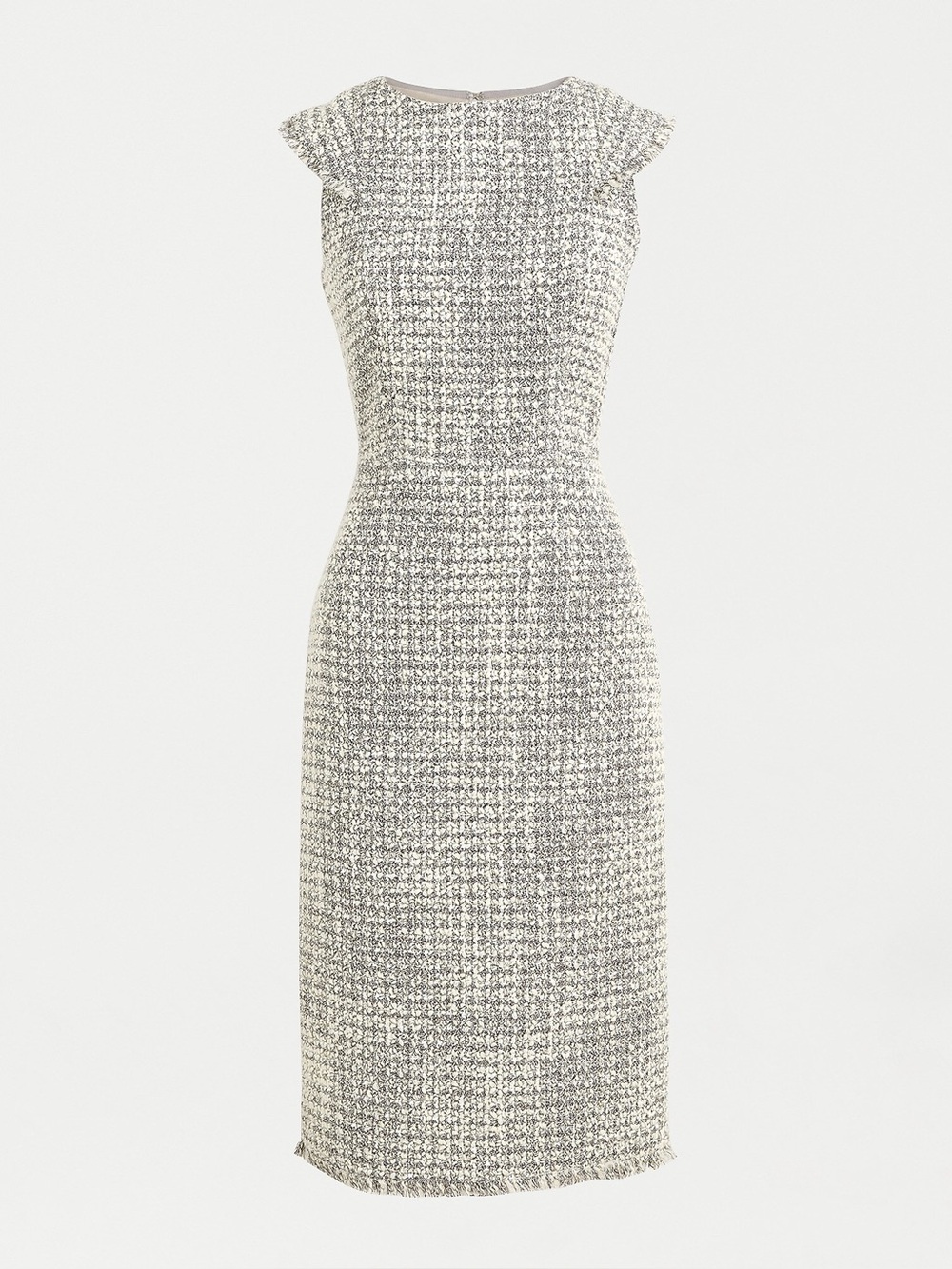 J. Crew Cap Sleeve Sheath Dress in Metallic Tweed